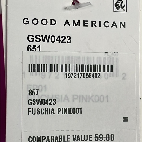 NWT Good American Good Compression Neon Fuchsia Pink Scuba Bikini Brief Sz 2 - Picture 8 of 10